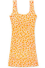 Vestido para mujer - Vestido estampado guepardo - Solero - XL - Naranja neón