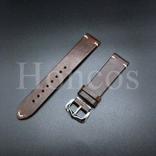 Correa de reloj de cuero genuino vintage correa gruesa 18 mm 19 mm 20 mm 22 mm stock en EE. UU.