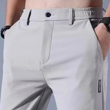 Pantalones Clásicos Para Hombre Pantalón Recto Delgado Moda Lujo Elegante Vestir
