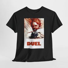 Camiseta gráfica unisex de terror póster de película retro Duel 1971