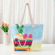 Bolso de Mano Bolso de Lona Viajes a la Playa y Uso Diario Zapatillas de Concha Inspiradas en la Playa