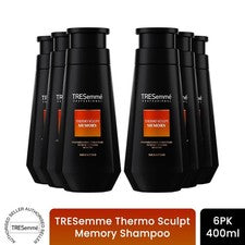 TRESemme Champú Termo Esculpido Memoria Protección Térmica Cuidado del Cabello 400 ml, Paquete de 6