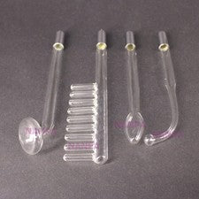 Electrodos de alta frecuencia 4 piezas varita de vidrio violeta naranja rayo cuidado facial de la piel SPA