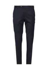 Pantalones informales de lana PT Torino azul medianoche para hombre talla US 40 EU 56 calce súper ajustado