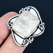 Anillo de joyería de plata esterlina 925 hecho a mano con piedra preciosa...