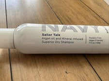 Champú seco superior con infusión de aceite de argán y mineral Sailor Talk para el cuidado del cabello azul marino 7 oz