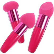 Cepillo base 3 piezas para brochas de maquillaje líquido mezcla belleza