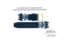 Auténtica correa de reloj Invicta Reserve 0892 poliuretano negro 31 mm
