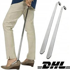 Zapatero 2 x Zapatero Acero Inoxidable Largo Metal Zapato Ayuda XXL 52cm