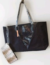 Bolso de Cosméticos Victoria's Secret Negro y Estampado Animal Adjunto Nuevo con Etiquetas
