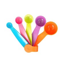 Juego de 5 cucharas medidoras de plástico con marcas escalonadas para una precisión