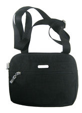 Bolso Bandolera Baggallini Para Mujer Negro Doble Cremallera RFID NUEVO CON ETIQUETAS