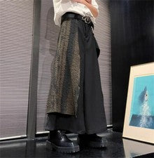 Pantalones sueltos informales estilo japonés de moda para hombre Pantalones de pierna ancha para jóvenes