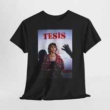 Camiseta gráfica unisex con póster de película retro de terror Tesis (tesis) 1996