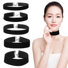 Collar gargantilla de terciopelo negro gótico punk ajustable joyería para mujer 1 pieza