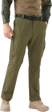 Pantalones tácticos de carga Ripstop resistentes al agua elásticos MagnaMan para hombre talla pequeña verde