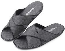 Zapatillas de habitación Pansy para hombre, gris, talla LL/27,0-27,5 cm