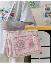 Bolso Ita Japonés Estilo Preppy Niñas Itabag Estudiante JK Bolso de Hombro Bolso Mensajero