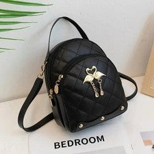 Mini Mochila Para Mujer Moda Cuero PU Viaje Bolso de Hombro Teléfono Mochila