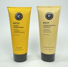 Champú fortalecedor para el cuidado del cabello Cocunat Rich + acondicionador reparador DUO