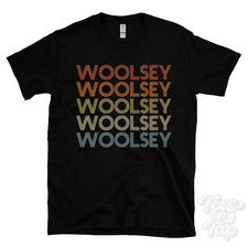 CAMISETA WOOLSEY ESTILO RETRO REPETIDO Hombre y Mujer Novedad Genial Nombre Regalo