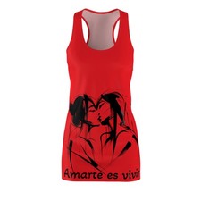 Vestido de mujer de diseñador diseño original mujer amor lesbiana gay niñas arte idea de regalo