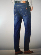 Pantalones de mezclilla para hombre otoño negocios informales moda sueltos elásticos rectos-31x30-ne