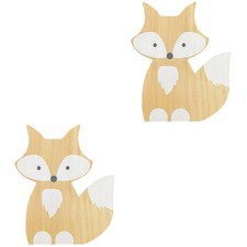 Pack de 2 Adornos de Salón Decoración de Escritorio Decorativos Hogar Accesorios Madera