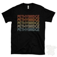 CAMISETA PETHYBRIDGE ESTILO RETRO REPETIDO Hombre y Mujer Novedad Genial Nombre Regalo