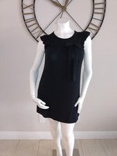 Moda Passion Volantes Manga Pajarita Acento Negro Mini Vestido Para Mujer Talla Grande
