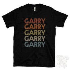CAMISETA GARRY ESTILO RETRO REPETIDO Hombre y Mujer Novedad Genial Nombre Regalo