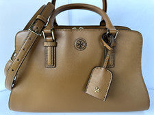 Nuevo Bolso de Hombro Tory Burch Robinson Para Mujer Marrón Cuero