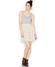 Vestido para mujer Maison Jules estampado sin mangas cuello redondo azul rojo amarillo M