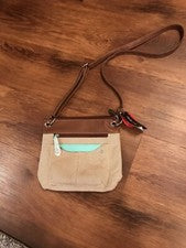 Bolso de hombro Style & Co Xbody para mujer ajustable Strsp nuevo con etiquetas marrón avena