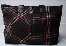Bolso de Mano Victoria's Secret Estampado a Cuadros Cremallera Superior BE5 Negro Multi Talla Única