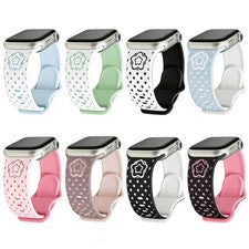 Correa de silicona con patrón de estrella para Apple Watch 11 10 9 8 7 6 5 4 SE 3 40-46 mm