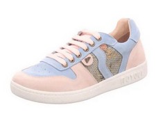 Zapato bajo Andrea Conti Mayori rosa azul cuero nobuk zapato con cordones zapatillas plantilla
