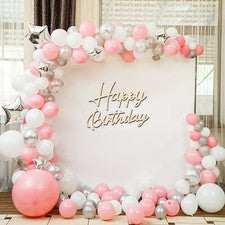 Letrero de madera de feliz cumpleaños decoración de pared puerta de casa letras pegatina negra