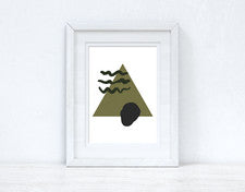 Impresión abstracta de 3 colores verde y negro para decoración de pared del hogar