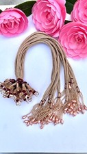 Collar ajustable de oro rosa hecho a mano hilo cordón de langosta con joyería Zari Dori