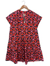 Vestido hippie Saloni estampado integral mujer vestido de verano algodón rojo/negro/rosa 34