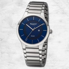 Regent metal reloj para hombres reloj de pulsera cuarzo plata correa de metal URBA724
