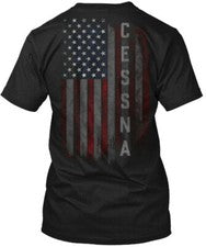 Camiseta Bandera Americana Familia Cessna Hecha en EE. UU. Talla S a 5XL