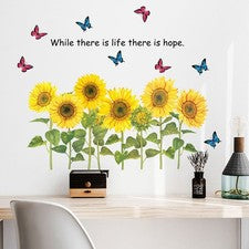 Pegatina de pared moderna arte hágalo usted mismo decoración flor hogar mural decoración patrón plantas