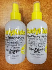 Paquete de 2: spray súper desenredante para cuidado del cabello con textura mixta rizada para niños 6 oz. ea. E7E
