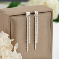 Pendientes Cadena Larga Diseño Plata 925 Mujer Pendientes