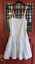 Mini Vestido Madden Girl Para Mujer Clásico Blanco Sin Mangas Correa Talla S Nuevo con Etiquetas
