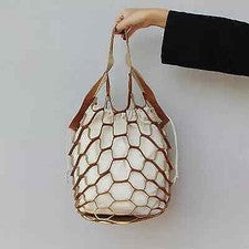 Bolso De Mujer Grande Saco Beige Marrón Con Bandolera Suave Moda Cómoda 2139