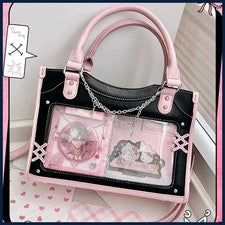 Y2K Lindo Bolso Ita Niña Transparente Bolso Mensajero Mujer Moda Hombro