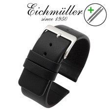 Correa de reloj Eichmüller cuero impermeable 14/16/18/20/22 mm negro repelente al agua